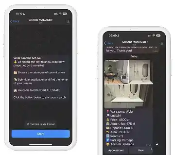 Screenshot of Miniapp Real Estate interface