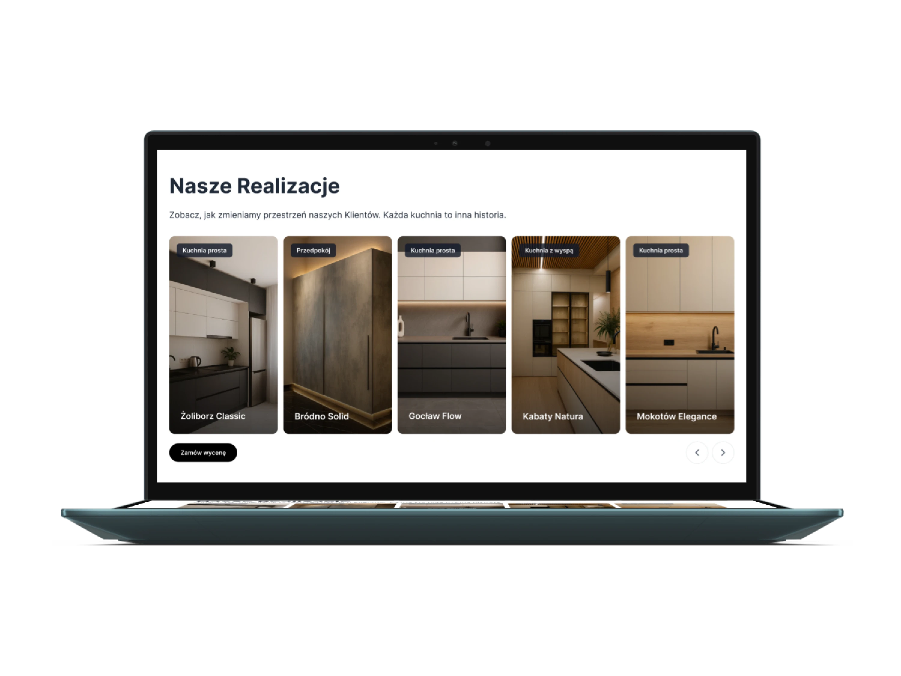Web development for furniture studio. Project portfolio